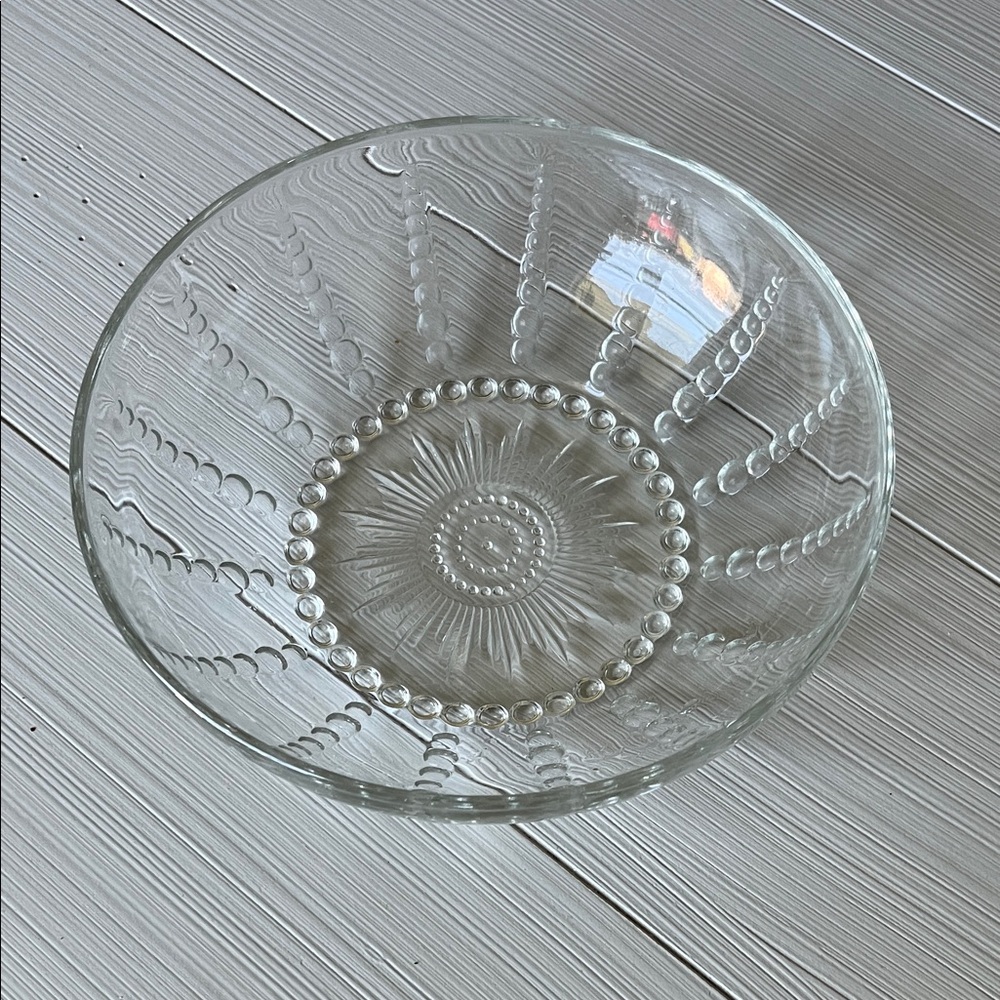 Federal Glass Columbia Elegant Clear Glass Bowl